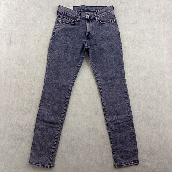 H&M Jeans Womens Size 30X32 Purple Stonewashed Hi Rise Stretch Medium Wash Denim - Picture 3 of 15
